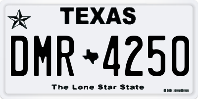 TX license plate DMR4250