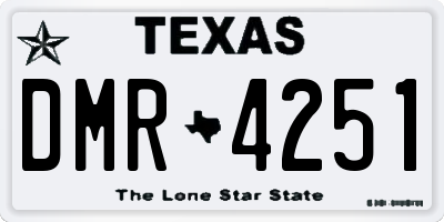 TX license plate DMR4251