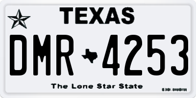 TX license plate DMR4253