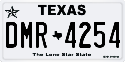 TX license plate DMR4254