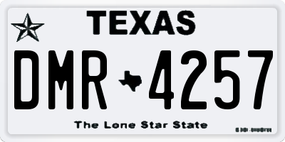 TX license plate DMR4257