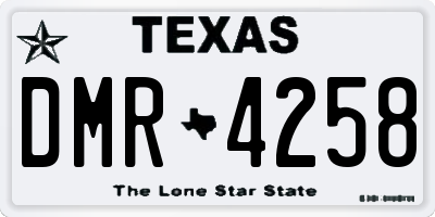 TX license plate DMR4258