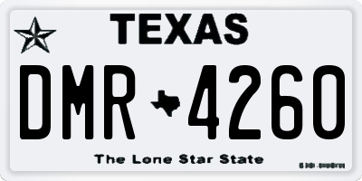 TX license plate DMR4260