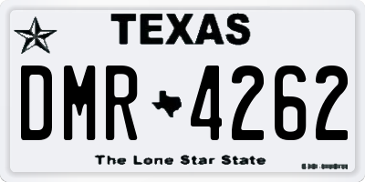 TX license plate DMR4262