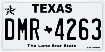 TX license plate DMR4263