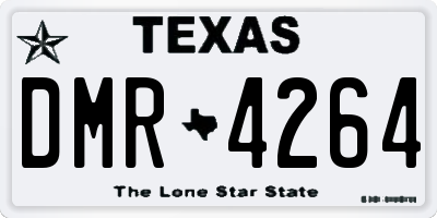 TX license plate DMR4264