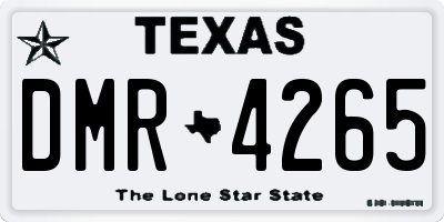 TX license plate DMR4265