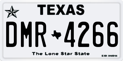 TX license plate DMR4266