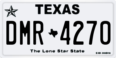 TX license plate DMR4270