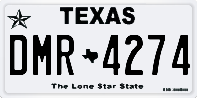 TX license plate DMR4274
