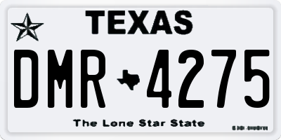 TX license plate DMR4275