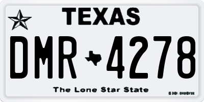 TX license plate DMR4278
