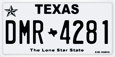 TX license plate DMR4281