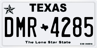 TX license plate DMR4285