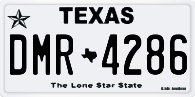 TX license plate DMR4286
