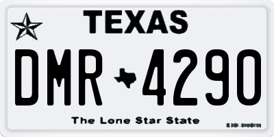 TX license plate DMR4290
