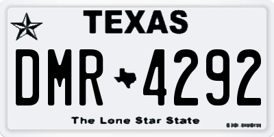 TX license plate DMR4292