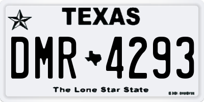 TX license plate DMR4293