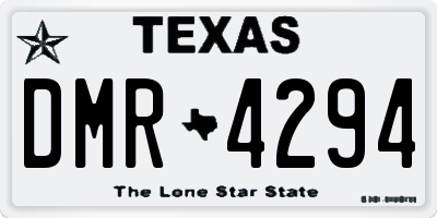 TX license plate DMR4294