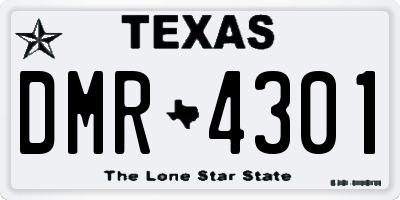 TX license plate DMR4301