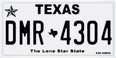 TX license plate DMR4304