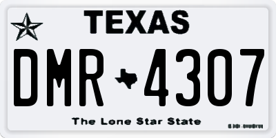 TX license plate DMR4307