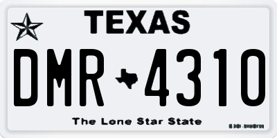 TX license plate DMR4310