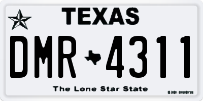 TX license plate DMR4311