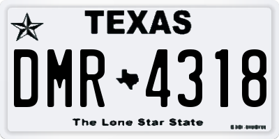 TX license plate DMR4318