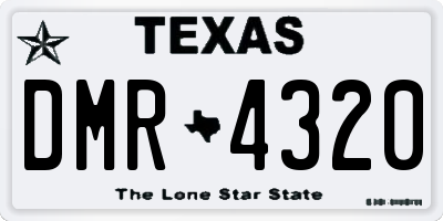 TX license plate DMR4320