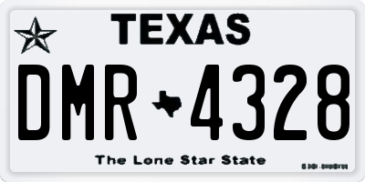 TX license plate DMR4328