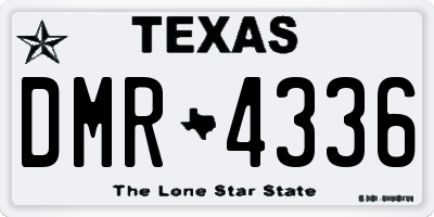 TX license plate DMR4336
