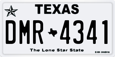TX license plate DMR4341
