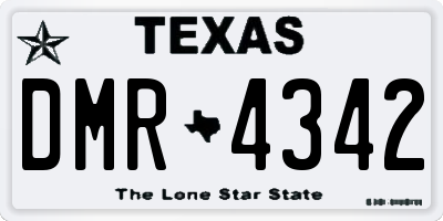 TX license plate DMR4342