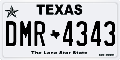 TX license plate DMR4343