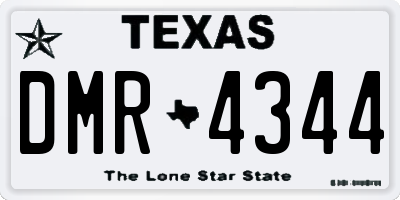 TX license plate DMR4344