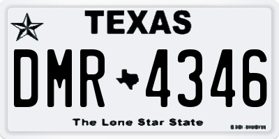 TX license plate DMR4346