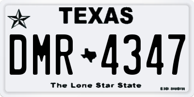 TX license plate DMR4347