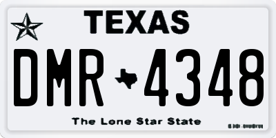 TX license plate DMR4348