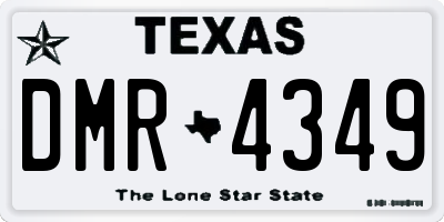 TX license plate DMR4349
