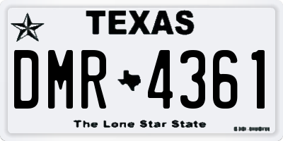 TX license plate DMR4361