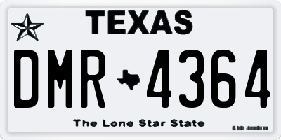 TX license plate DMR4364