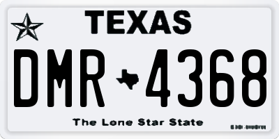 TX license plate DMR4368