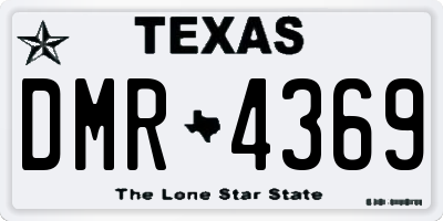 TX license plate DMR4369
