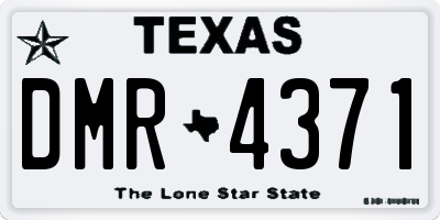 TX license plate DMR4371