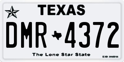 TX license plate DMR4372