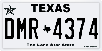 TX license plate DMR4374