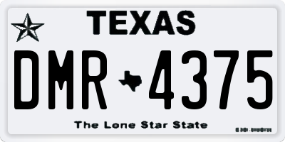 TX license plate DMR4375