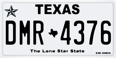 TX license plate DMR4376