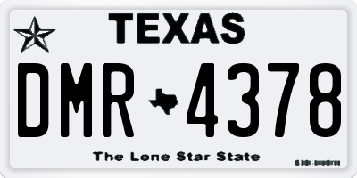 TX license plate DMR4378